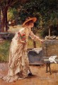 Afternoon in the Park lady Belgian painter Alfred Stevens